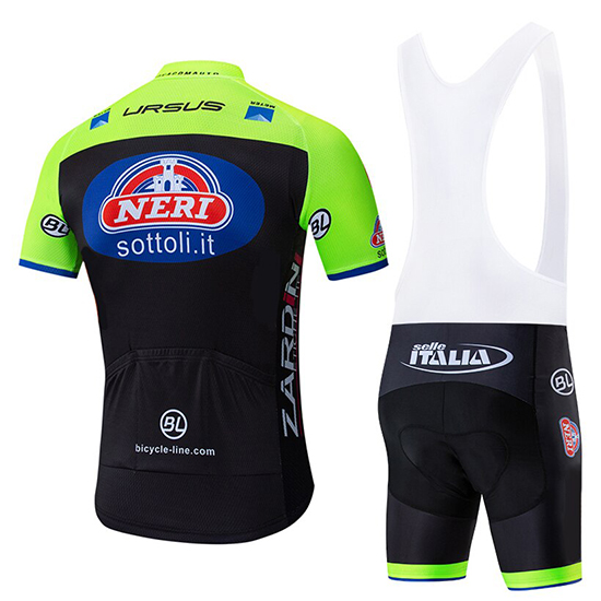 2019 Maillot Neri Italia Tirantes Mangas Cortas Verde Negro